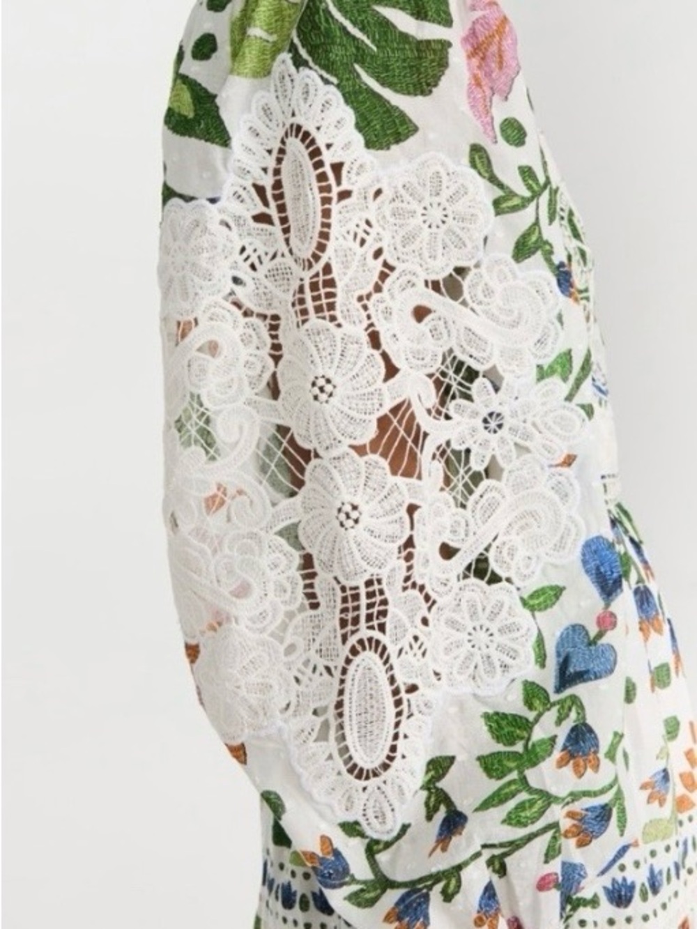 FARM Rio Floral Tropical Midi Dress in blue, green, pink - Picture 6 of 14
